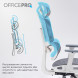 Крісло офісне Officepro Skyline Footrest White/Dark Gray (OC750-W-DG-DG)