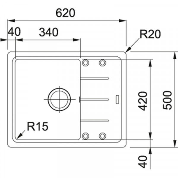Кухонна мийка Franke Basis BFG 611-62 Мигдаль (114.0306.795)