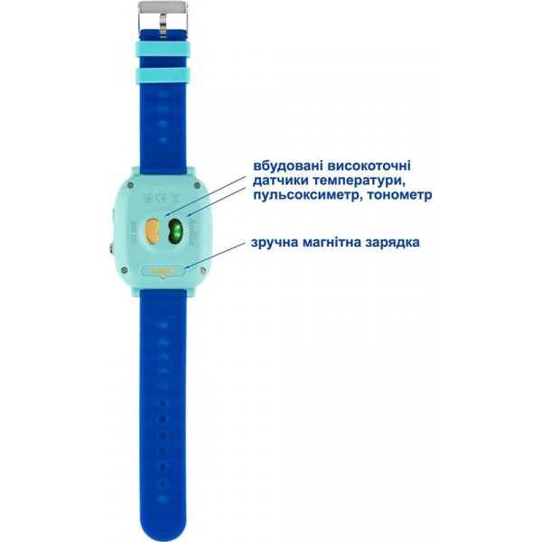 Дитячий смарт-годинник AmiGo GO005 4G WIFI Thermometer Blue