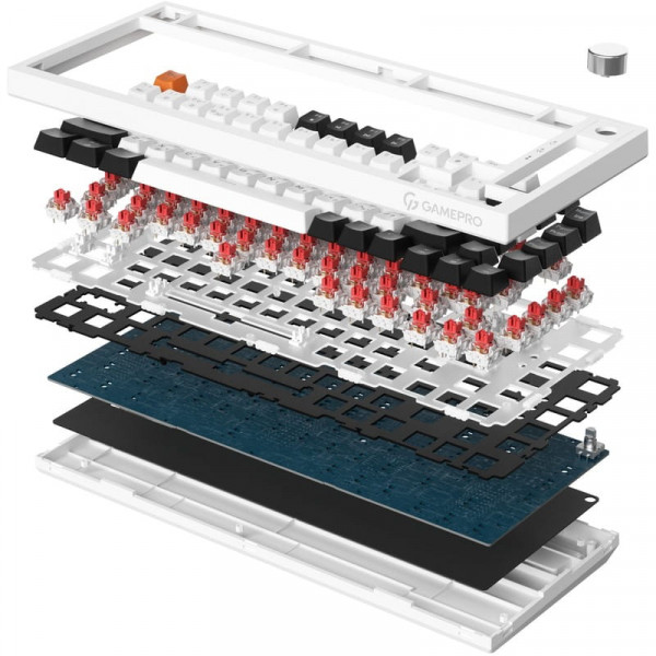 Клавіатура GamePro MK160W Red з Hot-Swap RGB White