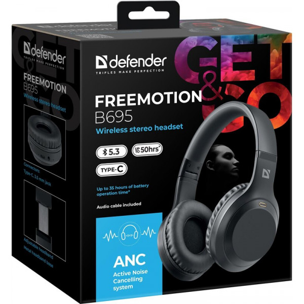 Bluetooth-гарнітура Defender FreeMotion B695 Black (63695)