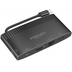 USB-хаб Promate MediaHub-C6 USB Type-C 6-в-1 Black