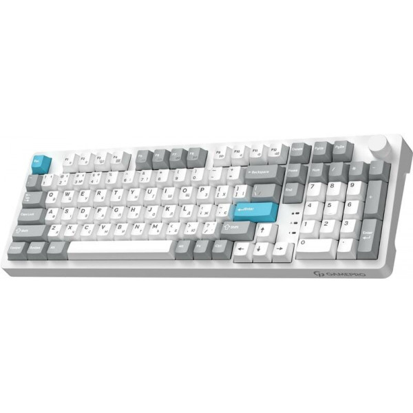 Клавіатура бездротова GamePro Asgard Drakkar Keychron Super Red Switch White (MK305WH)