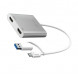 Адаптер J5create USB-C/A - 2 HDMI (M/F), Silver (JCA365-N)