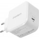 Мережевий зарядний пристрій Choetech GaN USB Type-C 45W PD 3.0 QC 3.0 PPS White (PD8007)