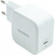 Мережевий зарядний пристрій Choetech GaN USB Type-C 45W PD 3.0 QC 3.0 PPS White (PD8007)
