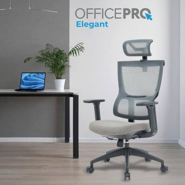 Крісло офісне OfficePro Elegant OC600-B-DG-DG Black/Dark Gray