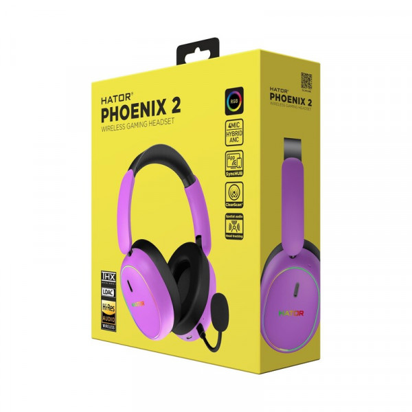 Гарнiтура Hator Phoenix 2 Wireless Violet (ESH42)