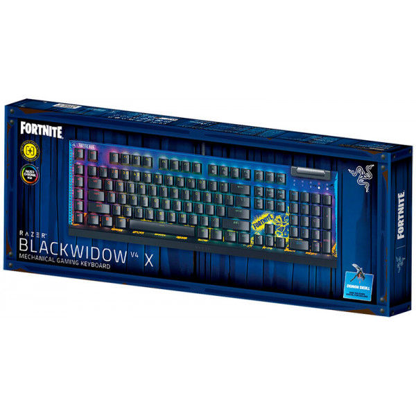Клавіатура Razer BlackWidow V4 X Yellow Switch Fortnite (RZ03-04703600-R3M1)
