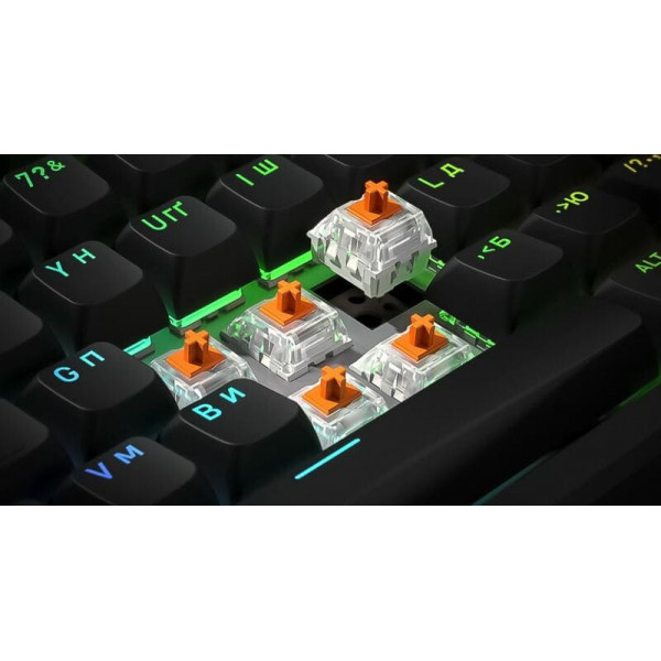 Клавіатура бездротова Hator Rockfall 3 Mecha TKL Wireless Orange Black (HTK850UA)