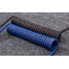 Кабель для клавіатури Keychron Premium Coiled Aviator Cable-Straight Rainbow Palted black (CAB5_KEYCHRON)