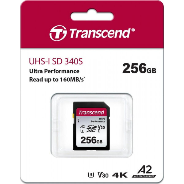 Карта пам`яті SDXC 256GB UHS-I/U3 Class 10 Transcend Ultra Performance 340S (TS256GSDC340S)