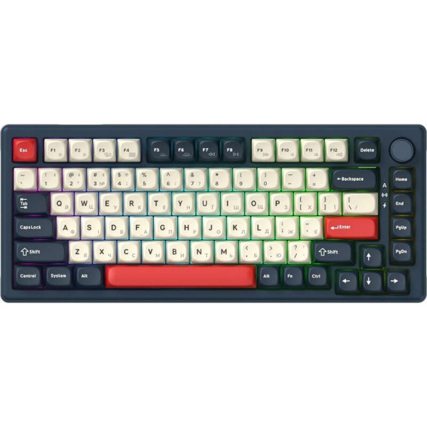 Клавіатура бездротова GamePro Asgard Yord Keychron Super Red Switch Blue (MK266BL)