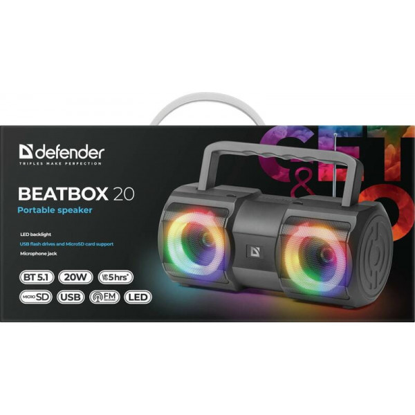 Акустична система Defender Beatbox 20 Black (65420)