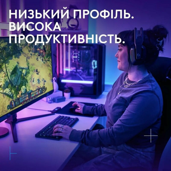 Клавiатура бездротова Logitech G515 Rapid TKL Black (920-013861)
