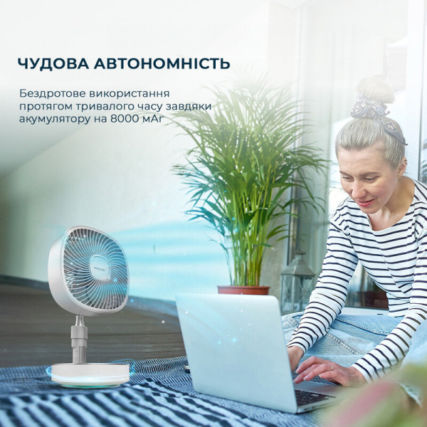 Вентилятор Cecotec Telescopic fan EnergySilence 1000 FoldAir Portable (CCTC-08361)