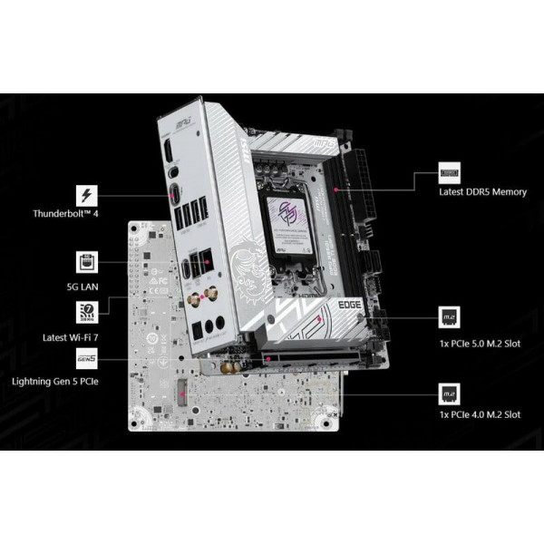 Материнська плата MSI MPG B860I Edge TI WiFi Socket 1851