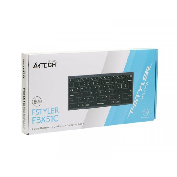 Клавіатура бездротова A4Tech Fstyler FBX51C Grey