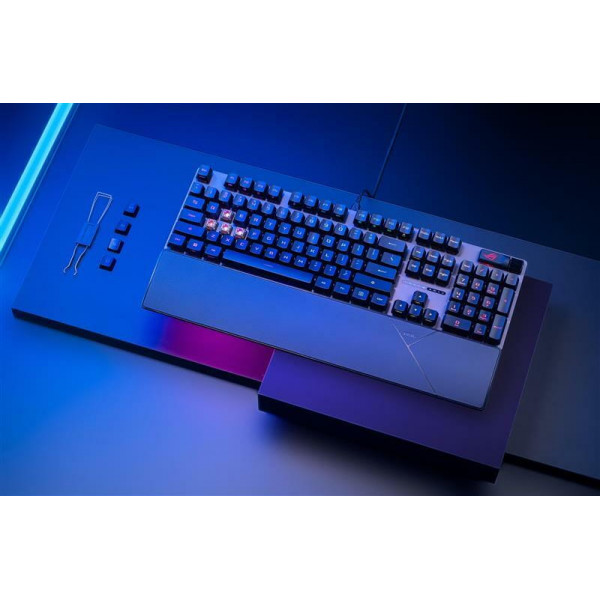Клавіатура Asus ROG Strix Scope II RX Red EN/UK RGB Black (90MP0350-BKMA00)