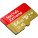Карта пам`ятi MicroSDXC 64GB C10 UHS-I SanDisk Extreme V30 U3 R170/W80MB/s (SDSQXAH-064G-GN6AA)