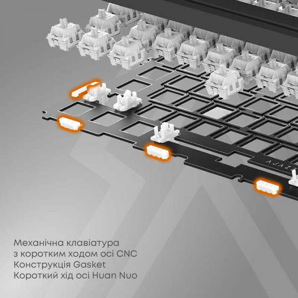 Клавіатура Ajazz AKP815 Huano Red Switch White (AKP815-R-WBO)