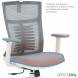 Крісло офісне Officepro Balance OC550-W-DG-OR White/Dark Gray/Orange