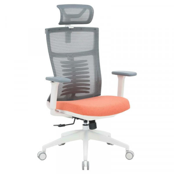 Крісло офісне Officepro Balance OC550-W-DG-OR White/Dark Gray/Orange
