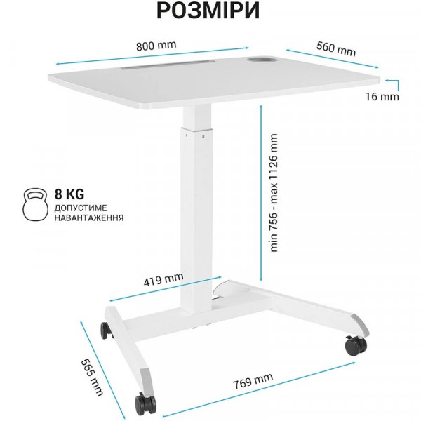 Комп`ютерний стіл Officepro ODM380W