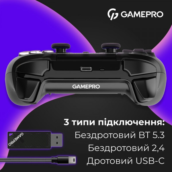Геймпад GamePro із зарядною станцією GPS20BDOC Black