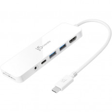 USB-хаб J5create USB-C 6-в-1 White (JCD373-N)