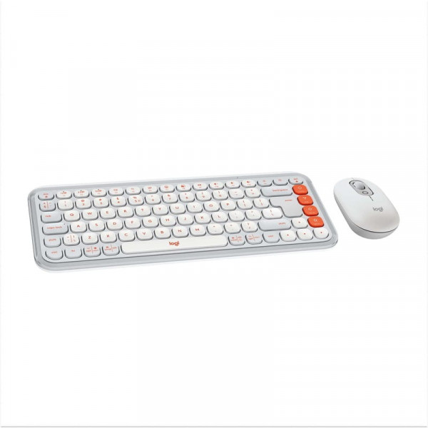 Комплект (клавіатура, миша) бездротовий Logitech Pop Icon Combo Off White (920-013141)