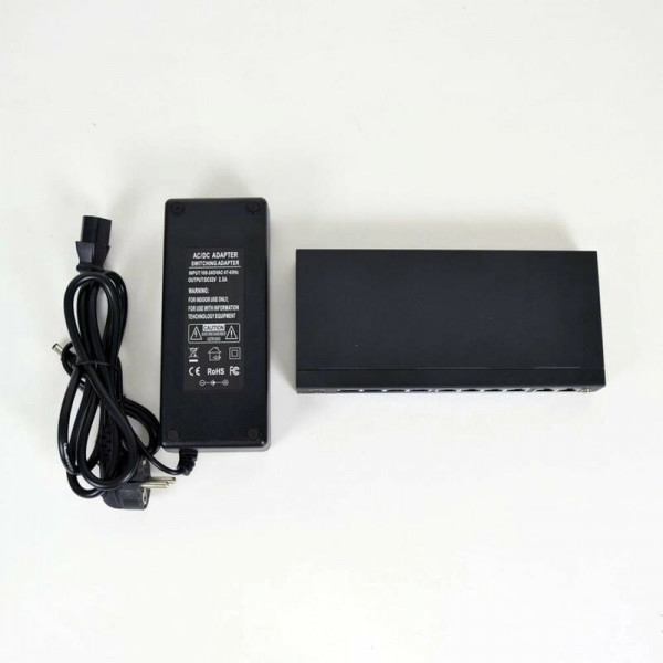 POE комутатор ATIS PoE-1010-8P/250m/8L