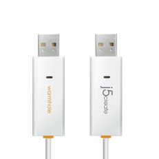 Адаптер J5create USB-A/USB-A (M/M), 1.8 м, White (JUC400-N)