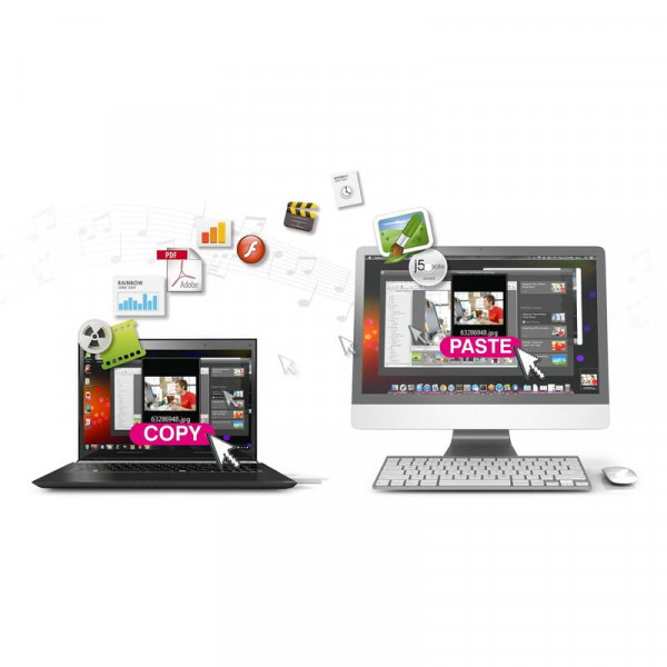 Адаптер J5create USB-A/USB-A (M/M), 1.8 м, White (JUC400-N)