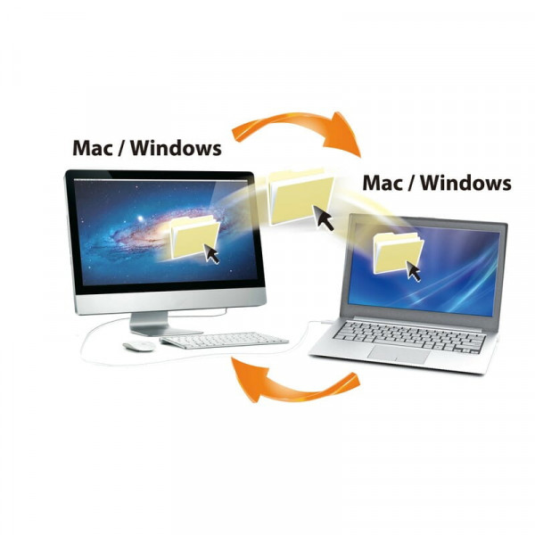 Адаптер J5create USB-A/USB-A (M/M), 1.8 м, White (JUC400-N)