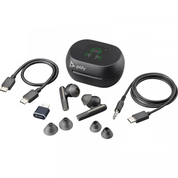 Bluetooth-гарнітура Poly Voyager Free 60+ Earbuds + BT700C + TSCHC Black (7Y8G4AA)