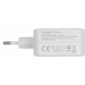 Мережевий зарядний пристрій Choetech USB Type-C, USB Type-A 65W PD 3.0 QC 3.0 White (PD8002)