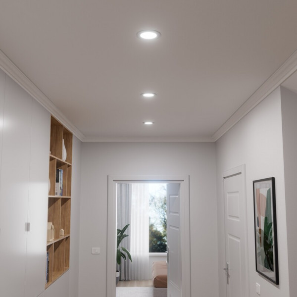 Світильник стельовий Nanoleaf Essentials Matter Smart Recessed Downlight, 6 Вт, Apple HomeKit, 4 шт. (NF080D02-4W3)