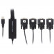 Кабель Viewcon USB - 4хCOM (M/M), (9+25pin), 1.4 м, Black (VE671)