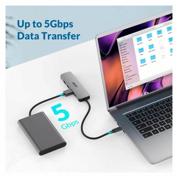 USB-хаб Acer USB Type-C 5-в-1 (HP.DSCAB.021)