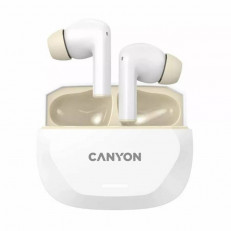 Bluetooth-гарнітура Canyon TWS-7 Hexagon White/Beige (CNS-TWS7WB)