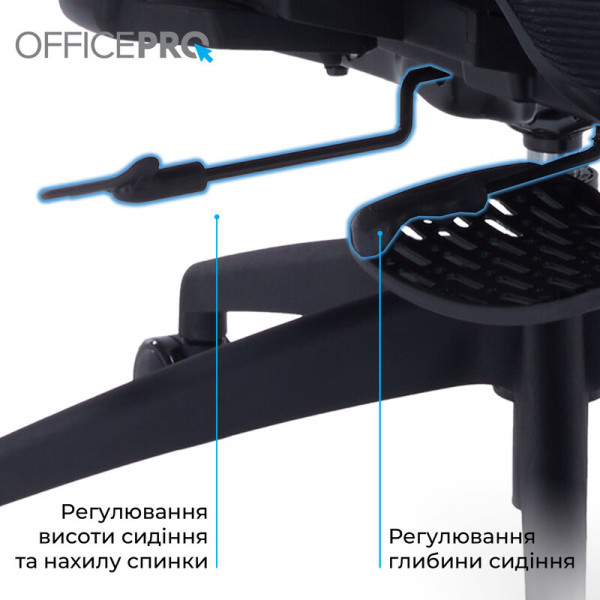 Крісло офісне Officepro Skyline Footrest Black (OC750-B-B-B)