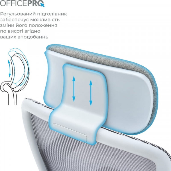 Крісло офісне Officepro Wave OC670-G-G-G Grey