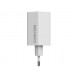 Мережевий зарядний пристрій Canyon Exagon 65 GaN 65W 2xPD 1xQC EU White (CND-CHAHEX65W)