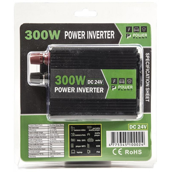 Інвертор напруги PowerPlant HYM300-242, 24V (KD00MS0002)