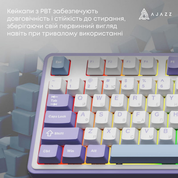 Клавіатура бездротова Ajazz AK980 V2 Gift Switch V2 White (AK980-V2-G-PWB)