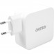 Мережевий зарядний пристрій Choetech GaN 2хUSB Type-C PD100W White (PD6008)