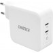 Мережевий зарядний пристрій Choetech GaN 2хUSB Type-C PD100W White (PD6008)