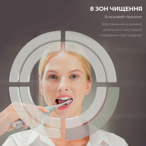 Розумна зубна електрощітка Oclean X Plus Pro Digital Blue (6970810556186)
