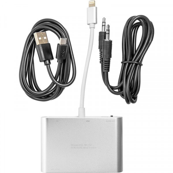 Адаптер PowerPlant (CA911929) Lightning-HDMI, VGA, 3.5 мм